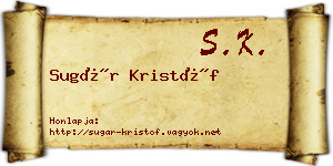 Sugár Kristóf névjegykártya